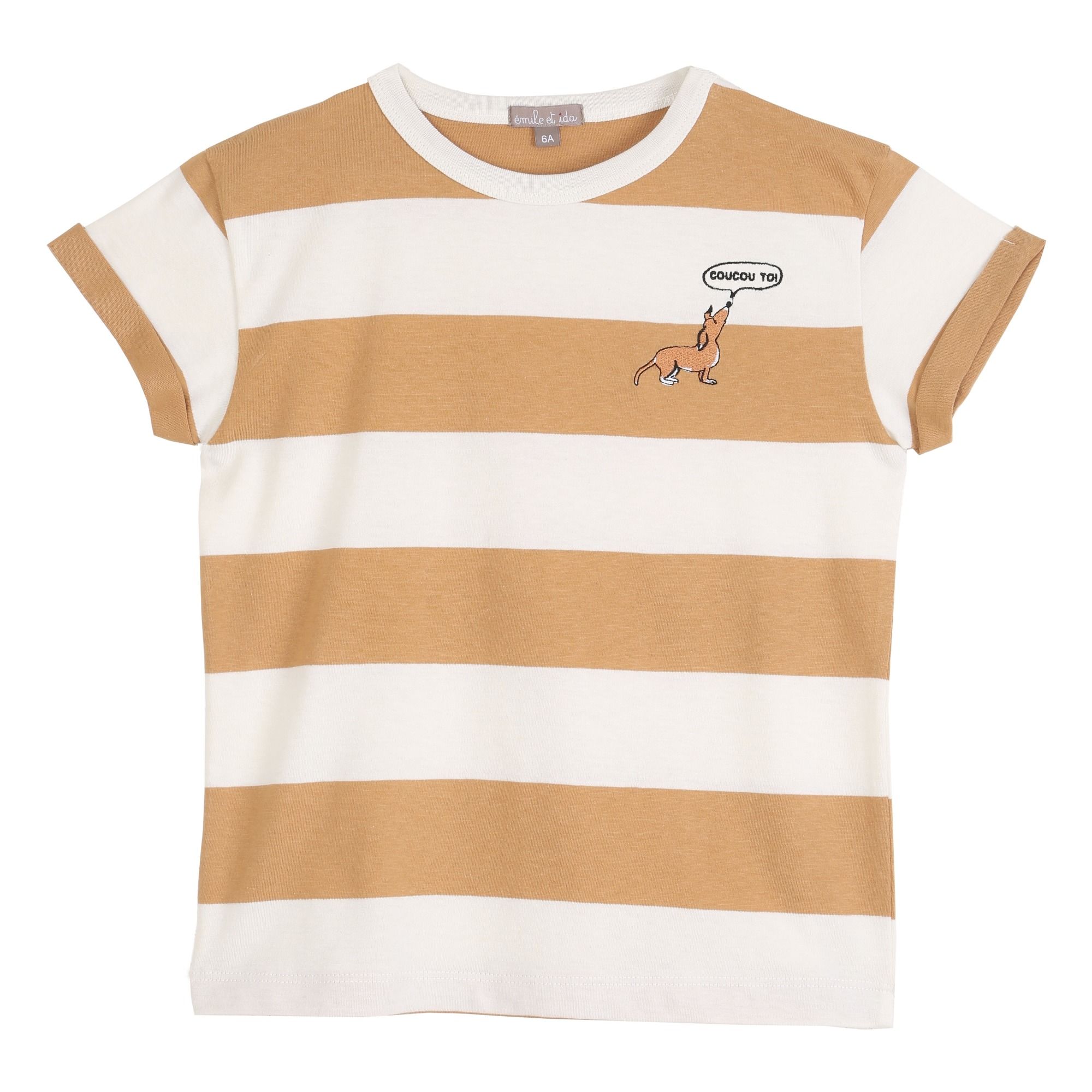 Emile et Ida - T-shirt Rayé - Garçon - Ocre