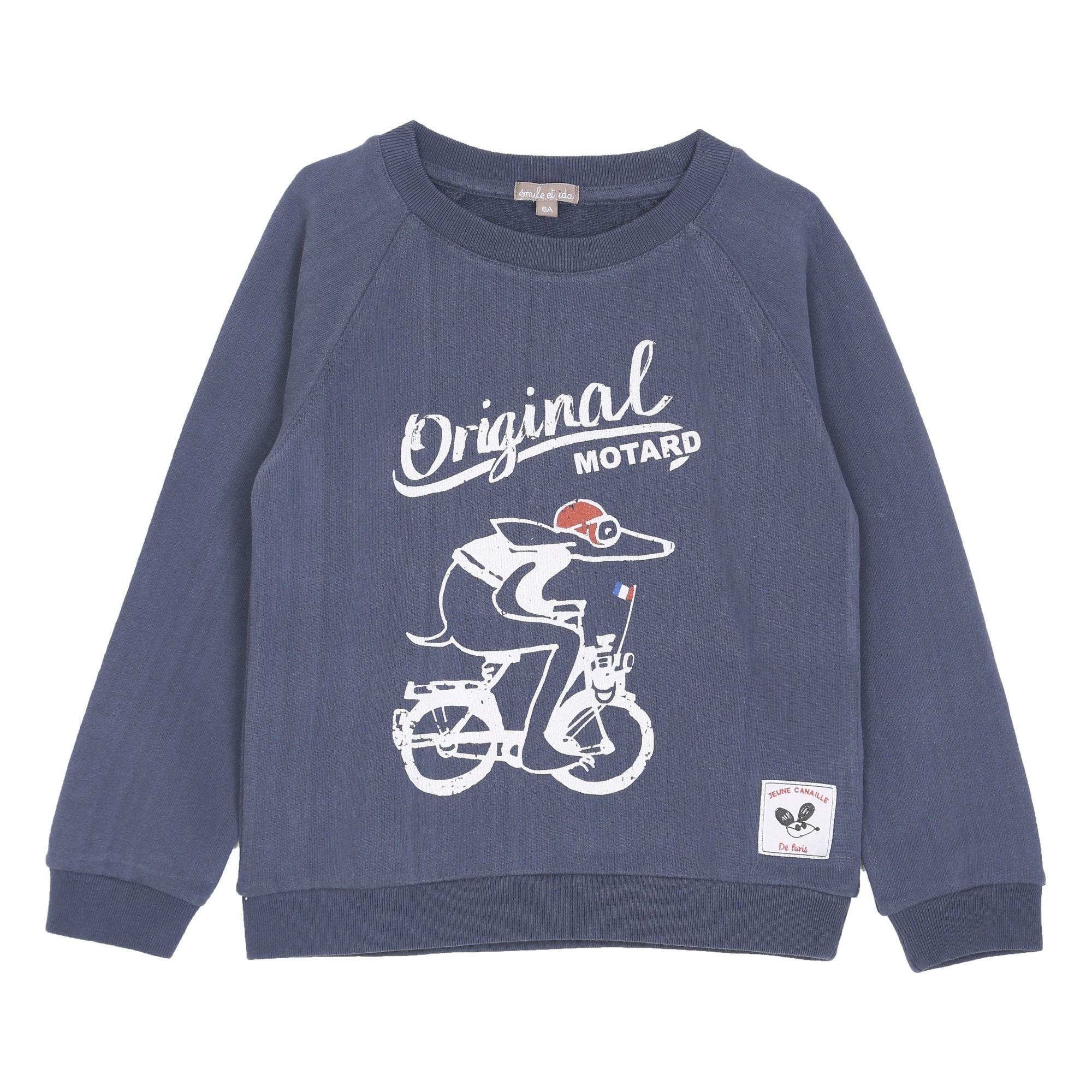 Felpa Motard Blu marino Emile et Ida Moda Bambino