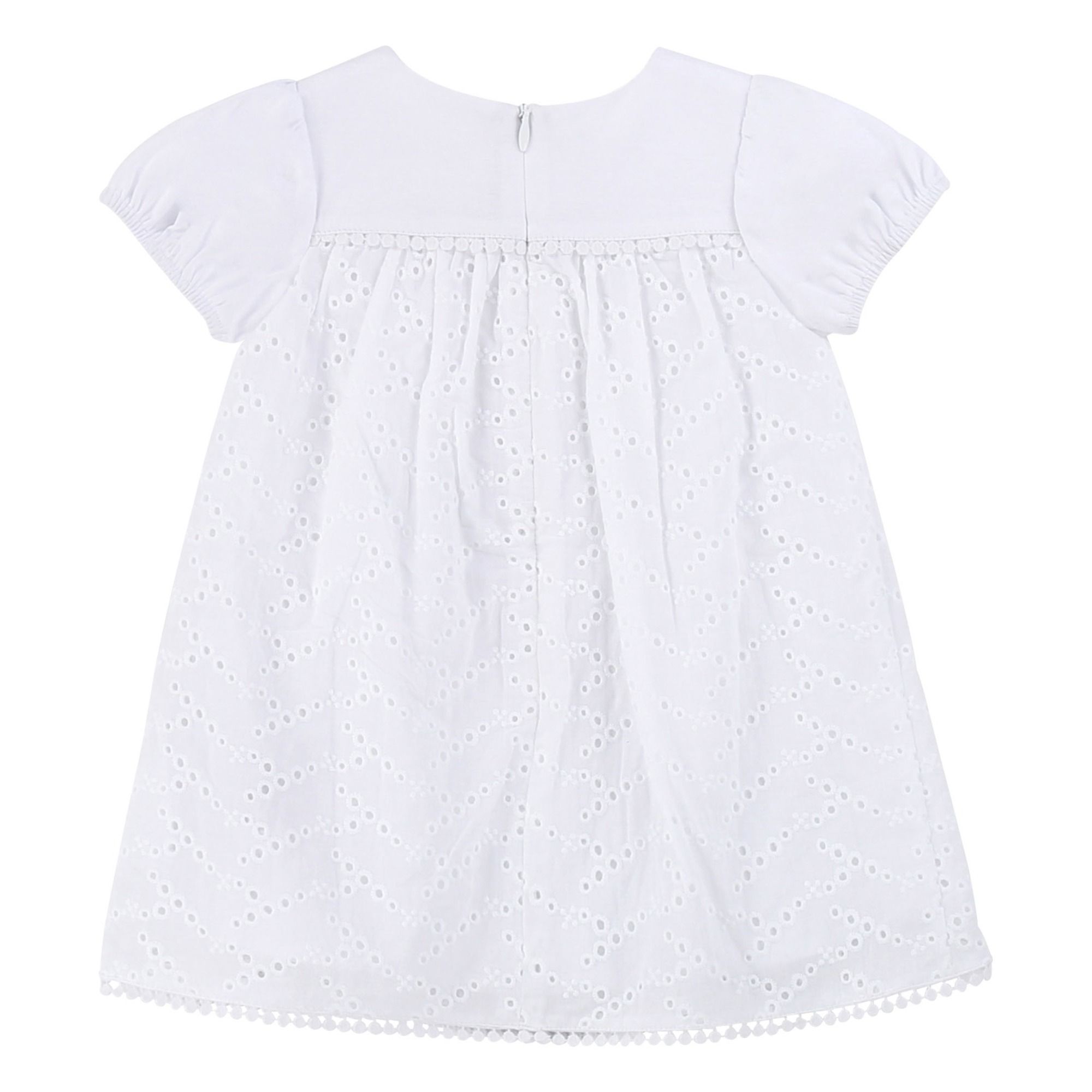 Robe Bi-matières Bébé Blanc Carrement Beau Mode Bébé