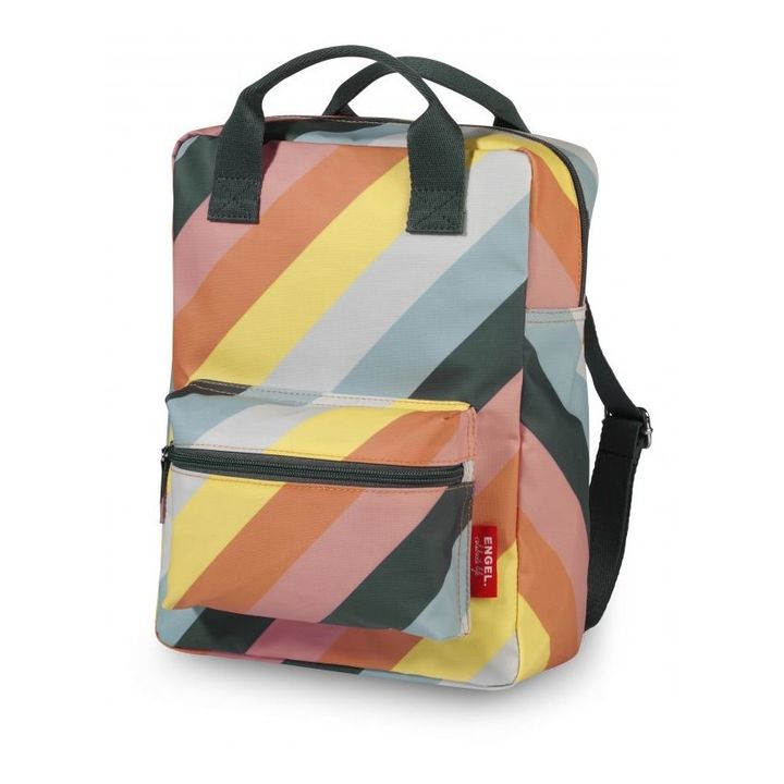 Medium Rainbow Recycled Plastic Backpack Blue- Product image n°0