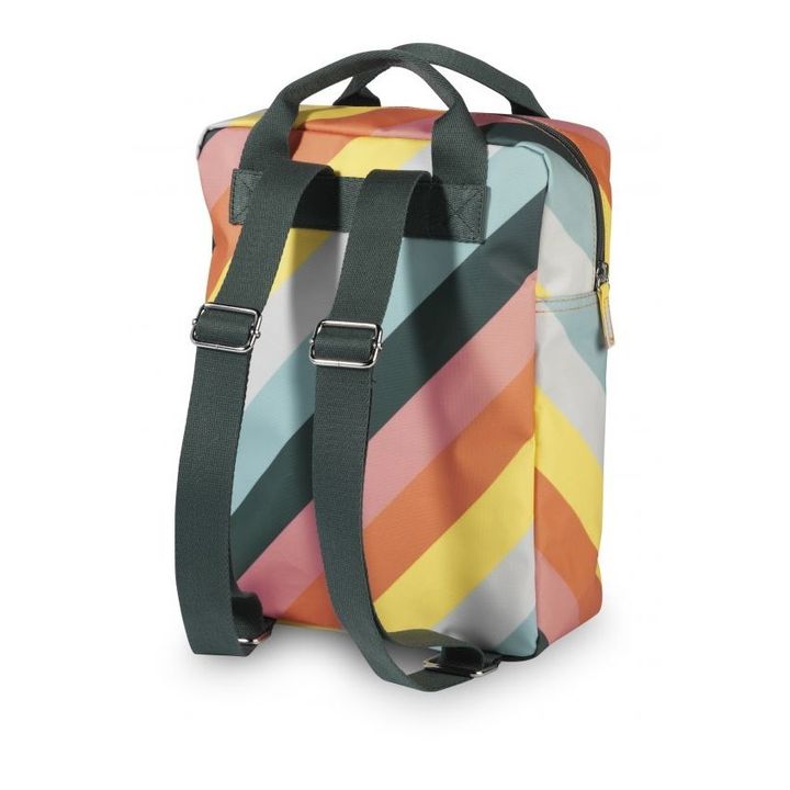 Medium Rainbow Recycled Plastic Backpack Blue- Product image n°1