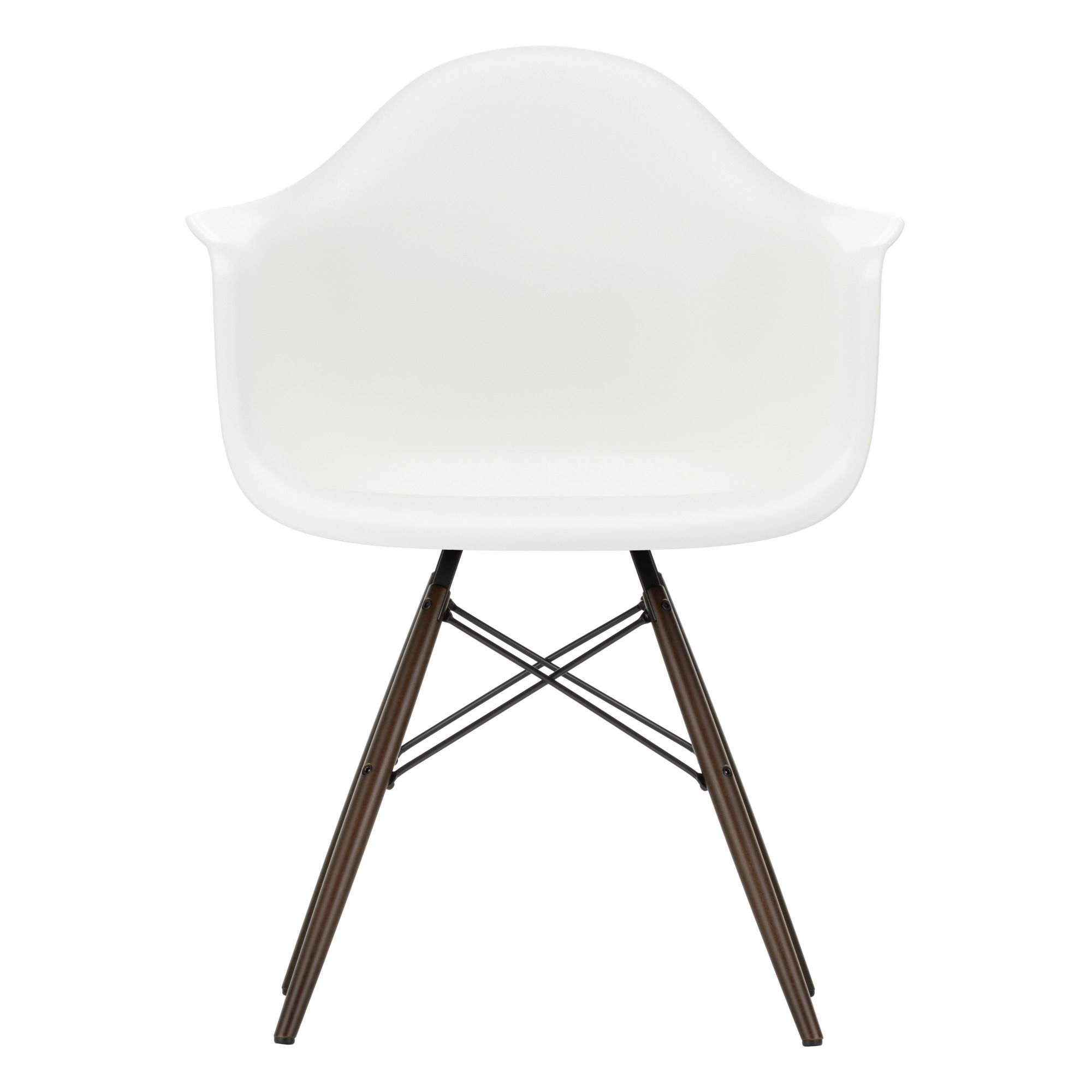 Vitra - Chaise DAW - piétement erable - Charles & Ray Eames - Blanc