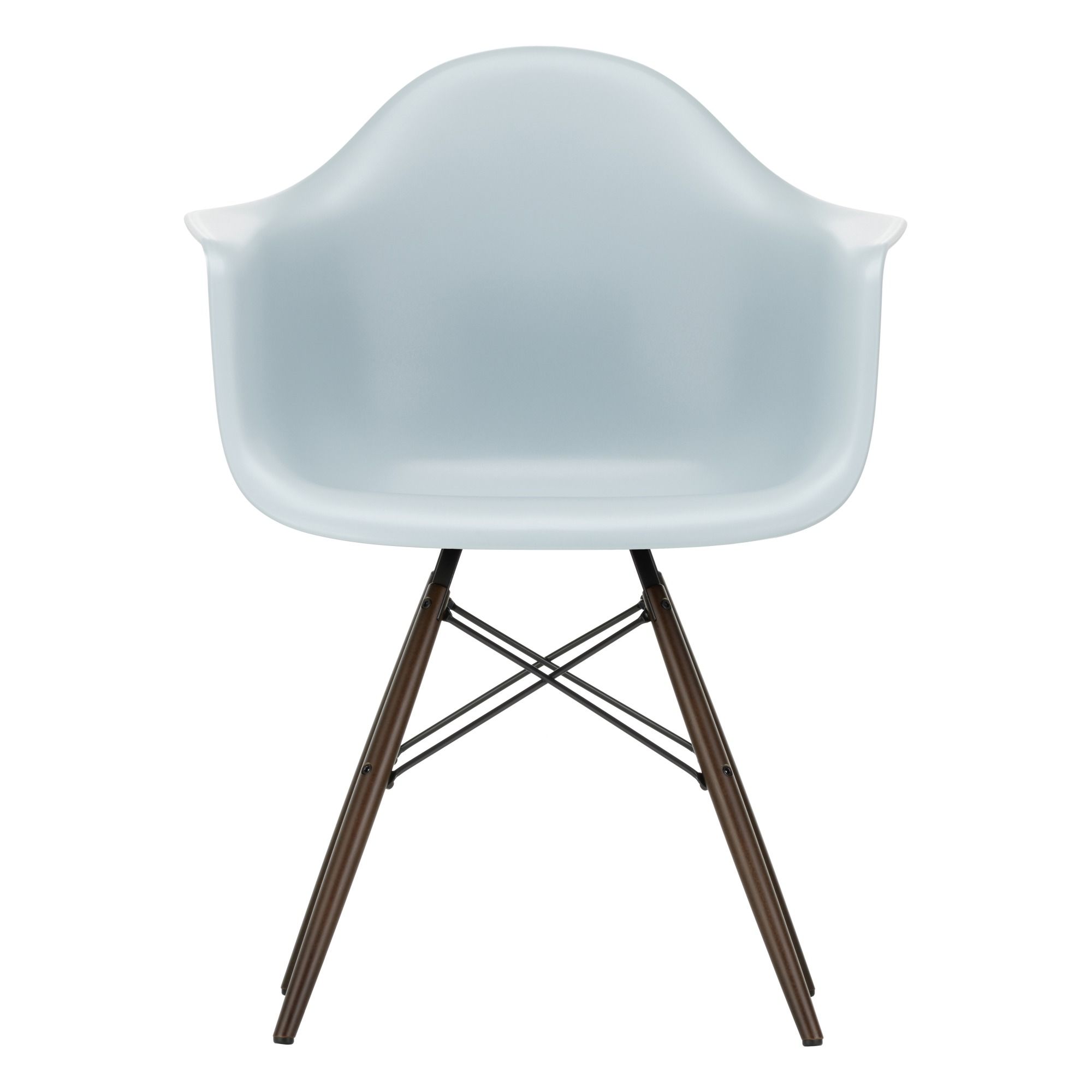 Vitra - Chaise DAW - piétement erable - Charles & Ray Eames - Gris bleuté