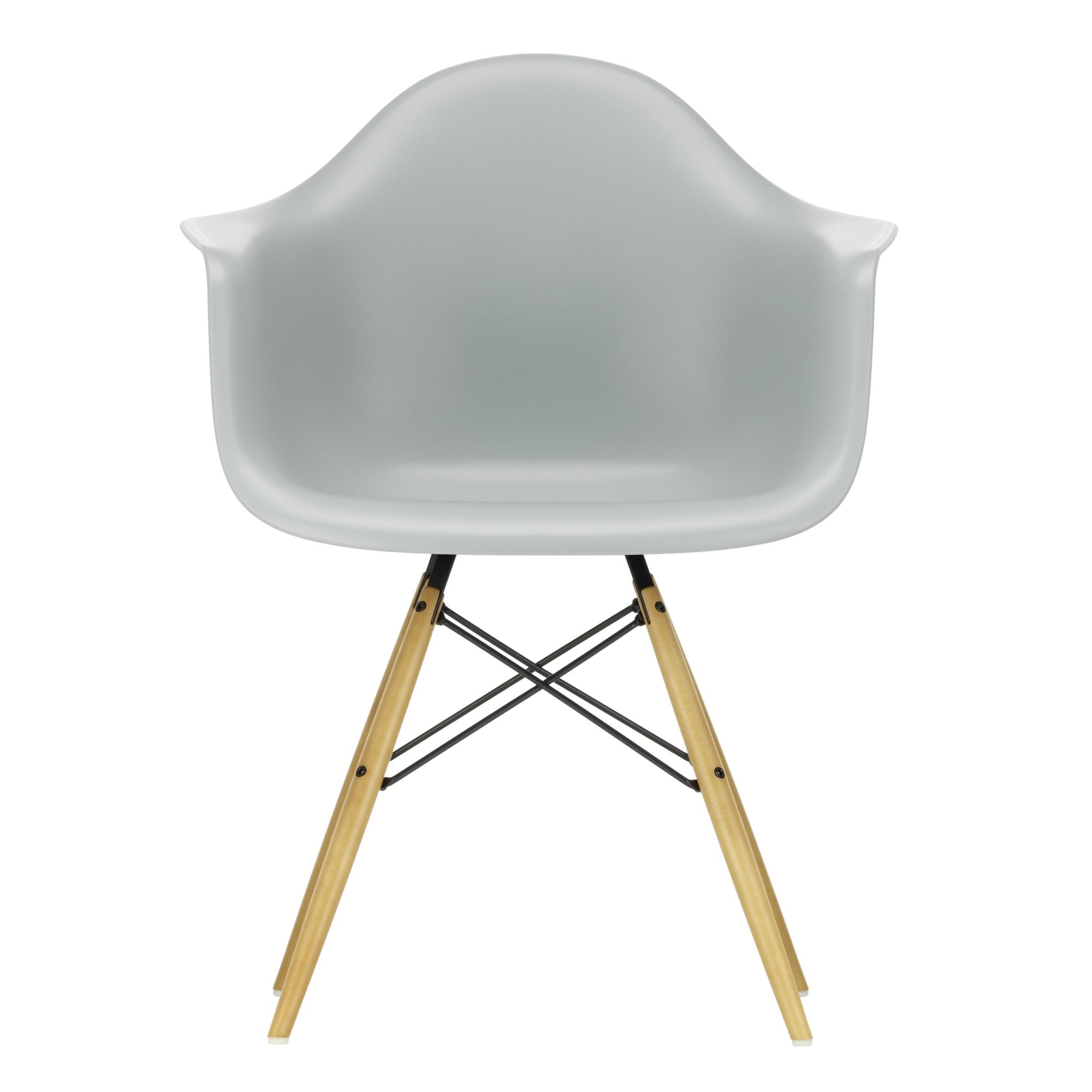 Vitra - Chaise DAW - piètement bois - Charles & Ray Eames - Gris clair