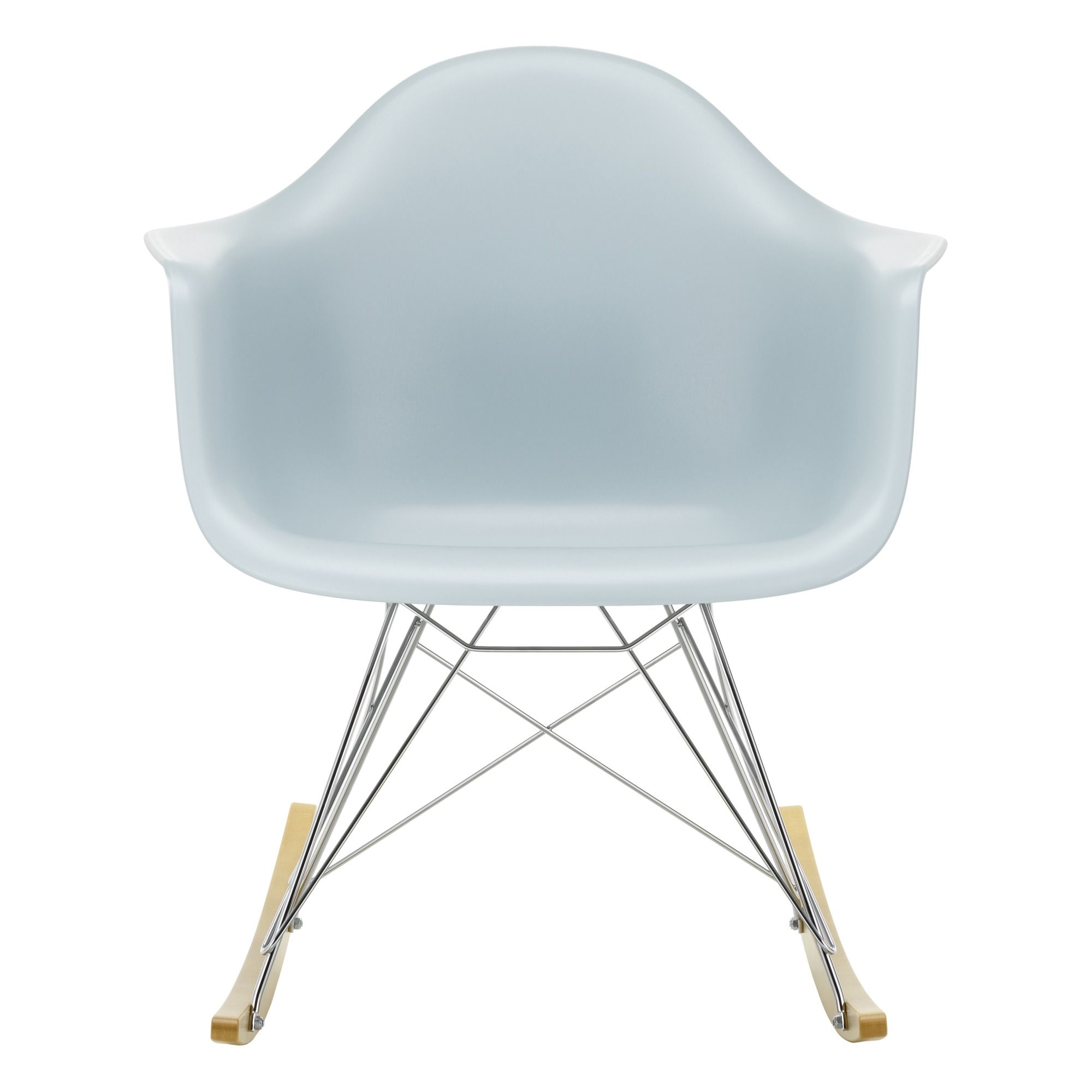 Vitra - Fauteuil RAR plastic - piètement Chromé - Charles & Ray Eames - Gris bleuté