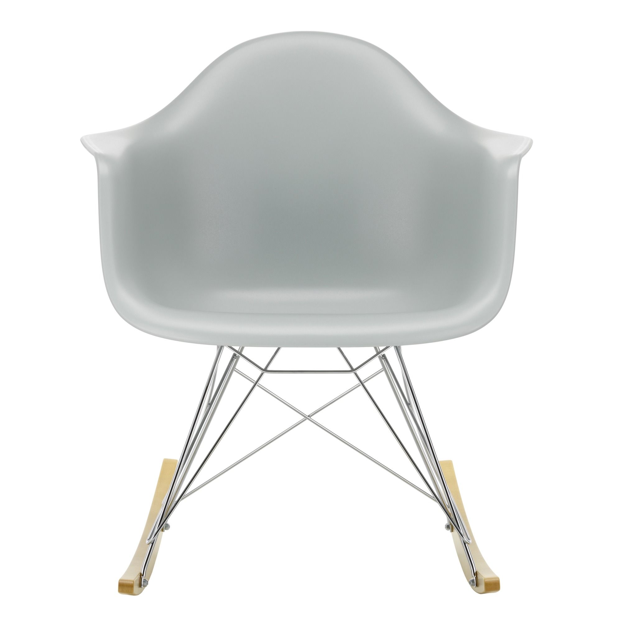 Vitra - Fauteuil RAR plastic - piètement Chromé - Charles & Ray Eames - Gris clair