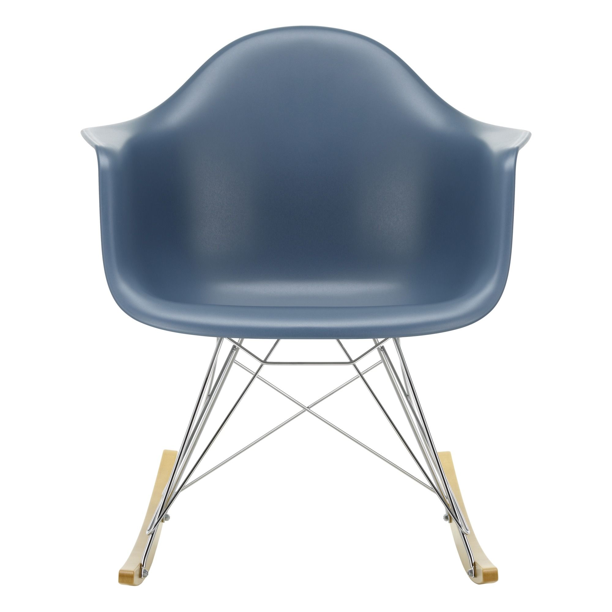 Vitra - Fauteuil RAR - piètement Chromé - Charles & Ray Eames - Bleu de mer