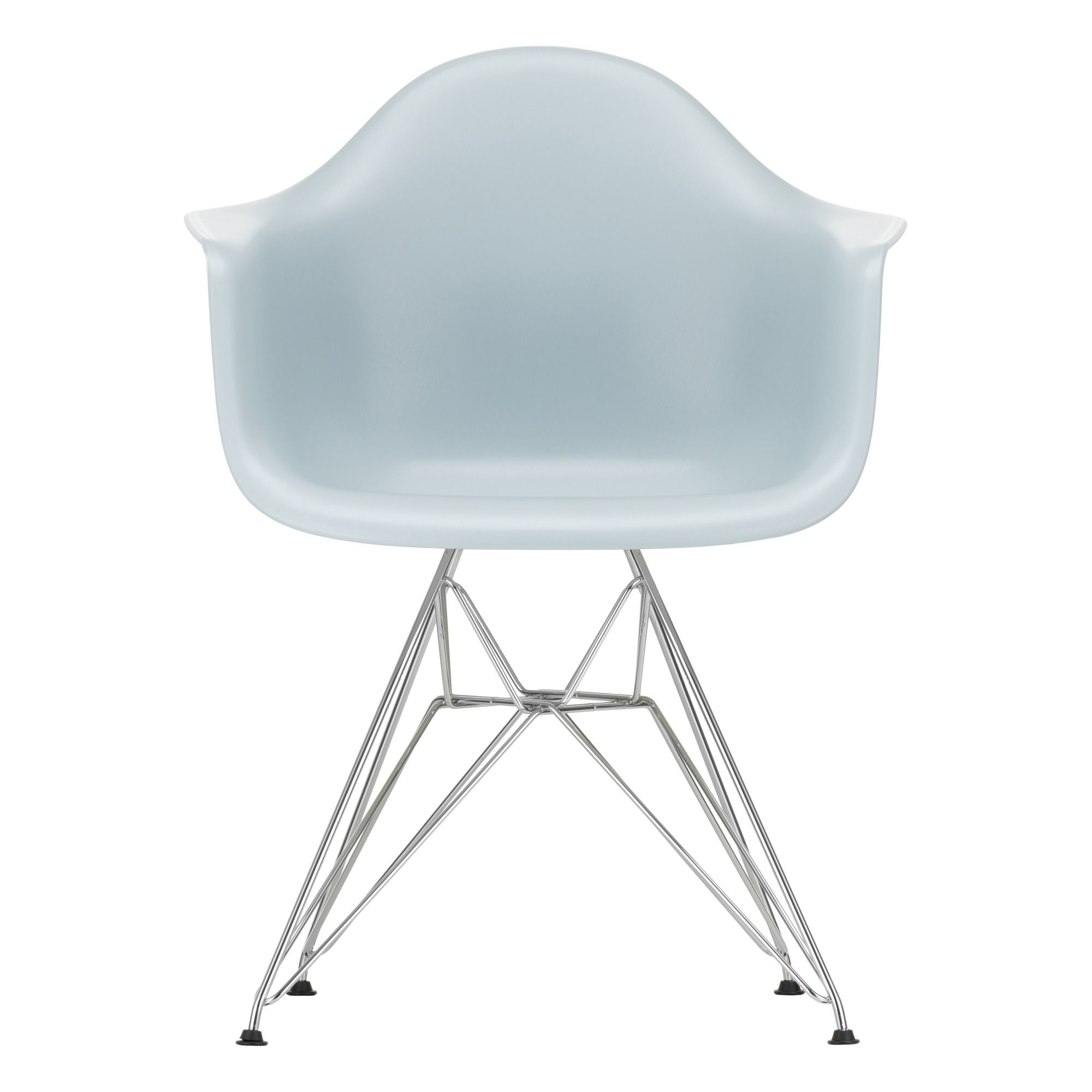 Vitra - Fauteuil DAR - piètement chromé - Charles & Ray Eames - Gris bleuté