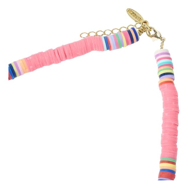 Large Heishi Necklace | Fuchsia