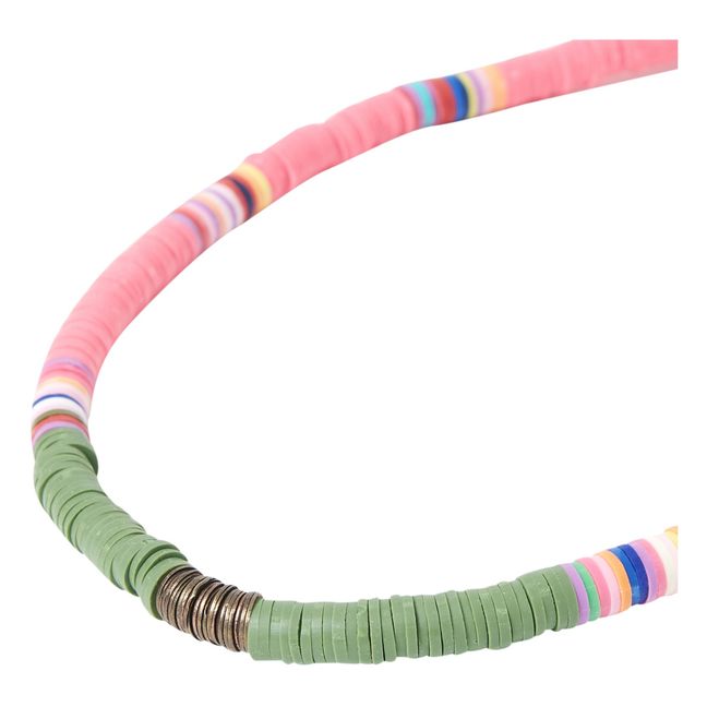 Large Heishi Necklace | Fuchsia