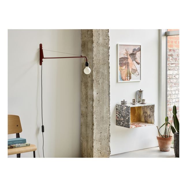 Potence Small Wall Light, Design by Jean Prouvé Japanese red