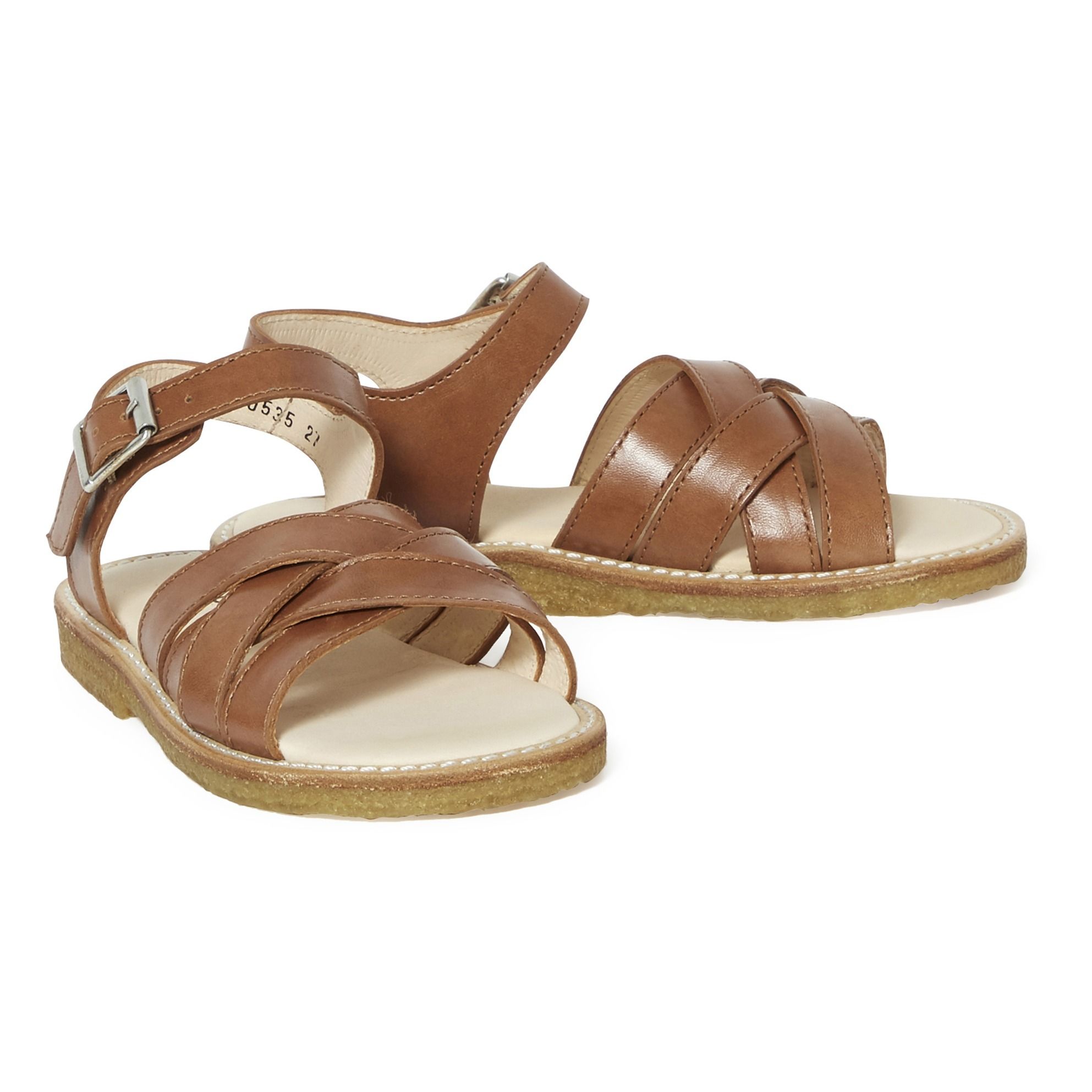 Criss-cross strappy sandals Caramel Angulus Shoes Children