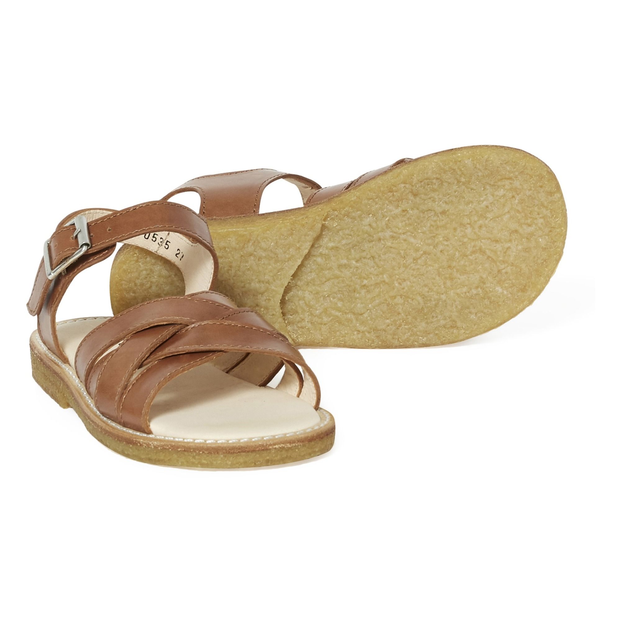 Criss-cross strappy sandals Caramel Angulus Shoes Children
