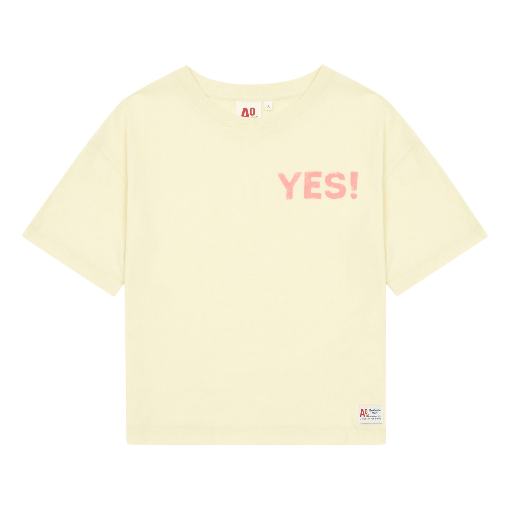 AO76 - T-shirt Oversize Yes - Fille - Jaune
