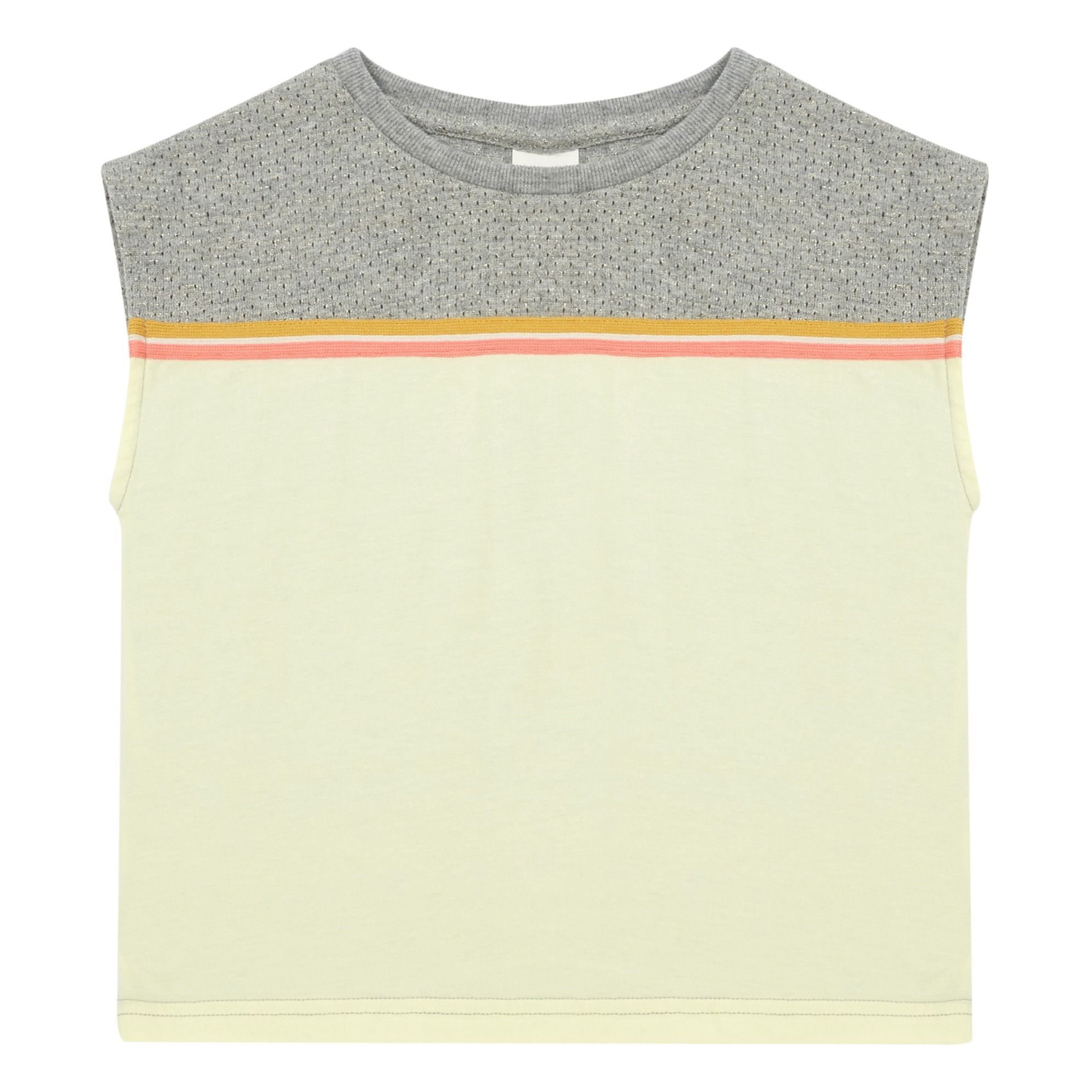 AO76 - T-shirt Bicolore - Fille - Gris