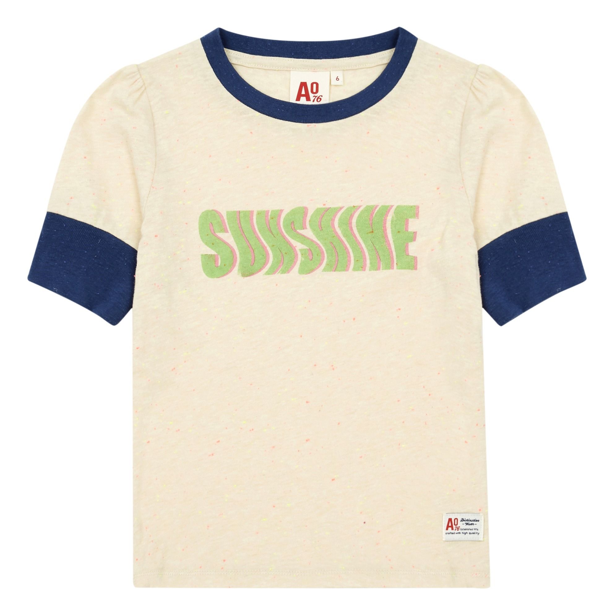 AO76 - T-shirt Sunshine - Fille - Bleu