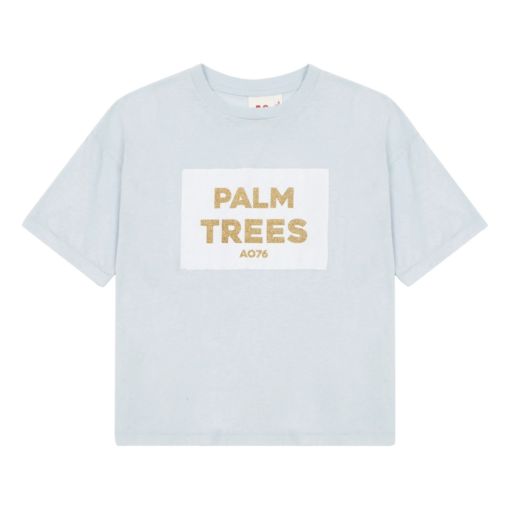 AO76 - T-shirt Palm Trees - Fille - Bleu ciel