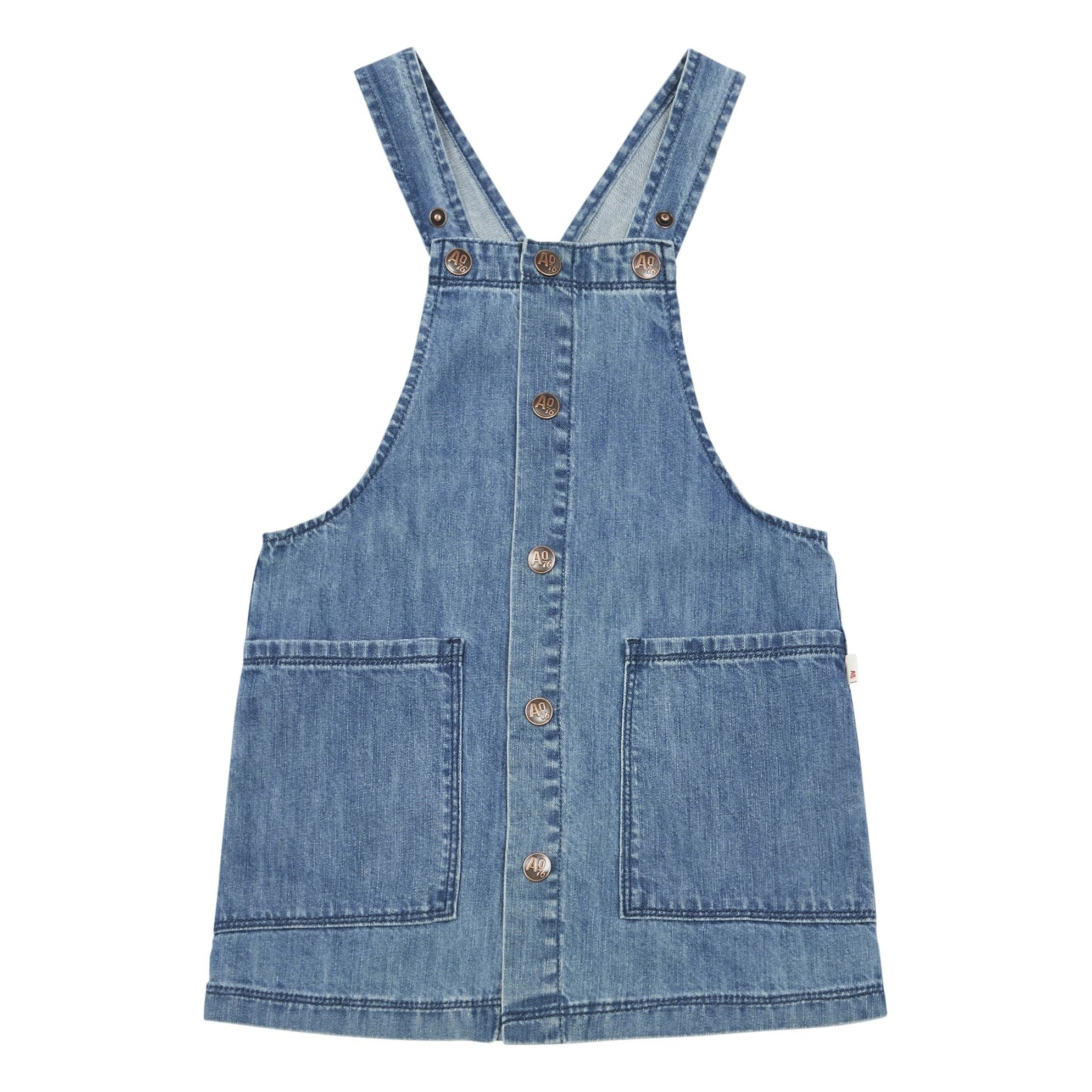 AO76 - Robe Salopette - Fille - Denim