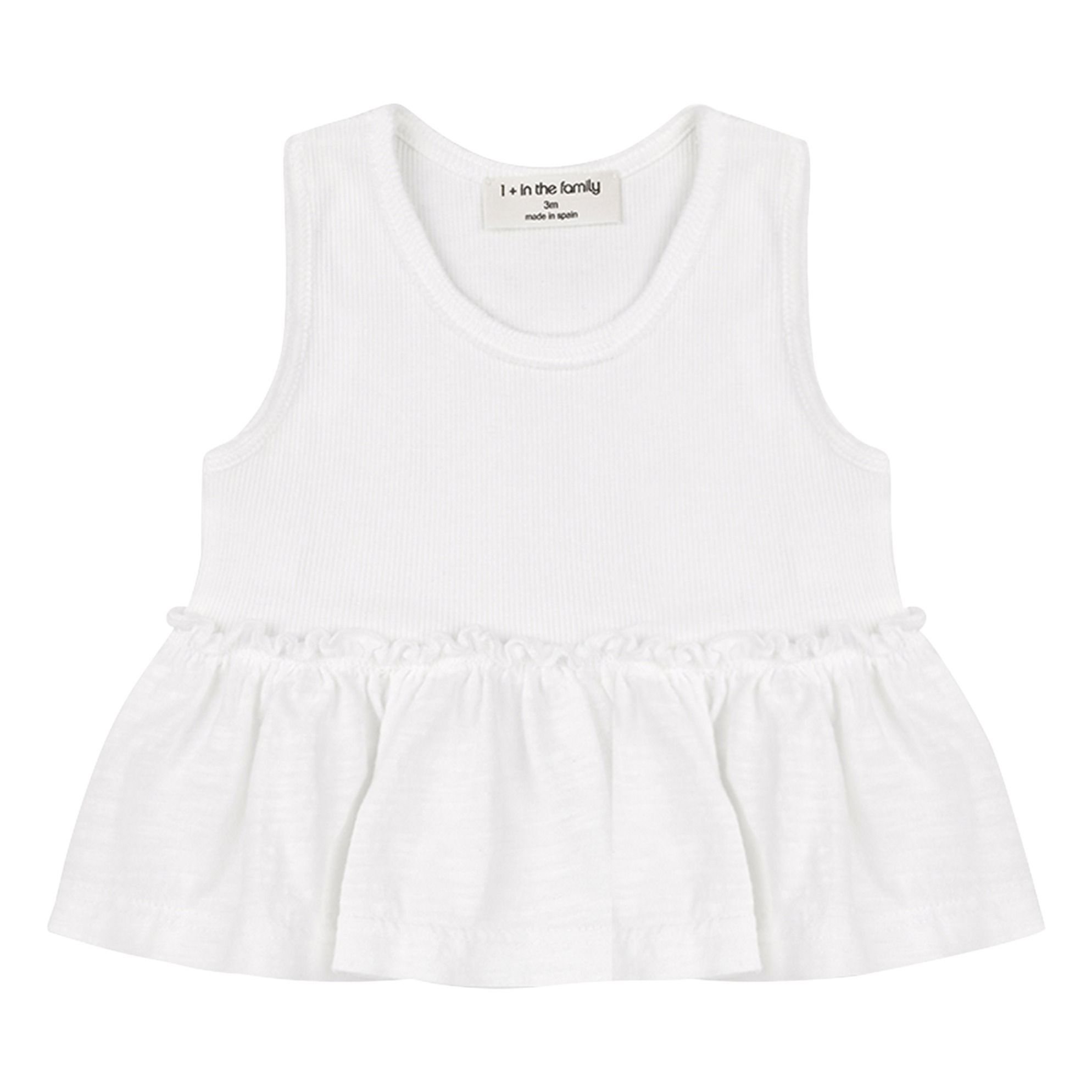 1+ in the family - T-shirt Sans Manches Leuca - Fille - Blanc