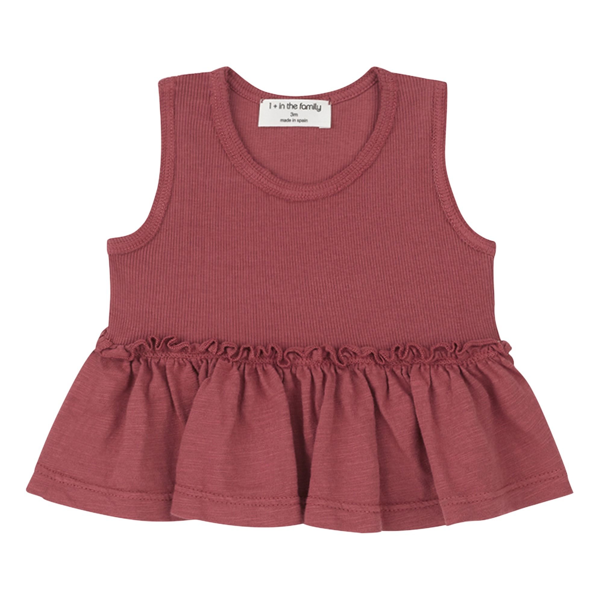 1+ in the family - T-shirt Sans Manches Leuca - Fille - Rouge