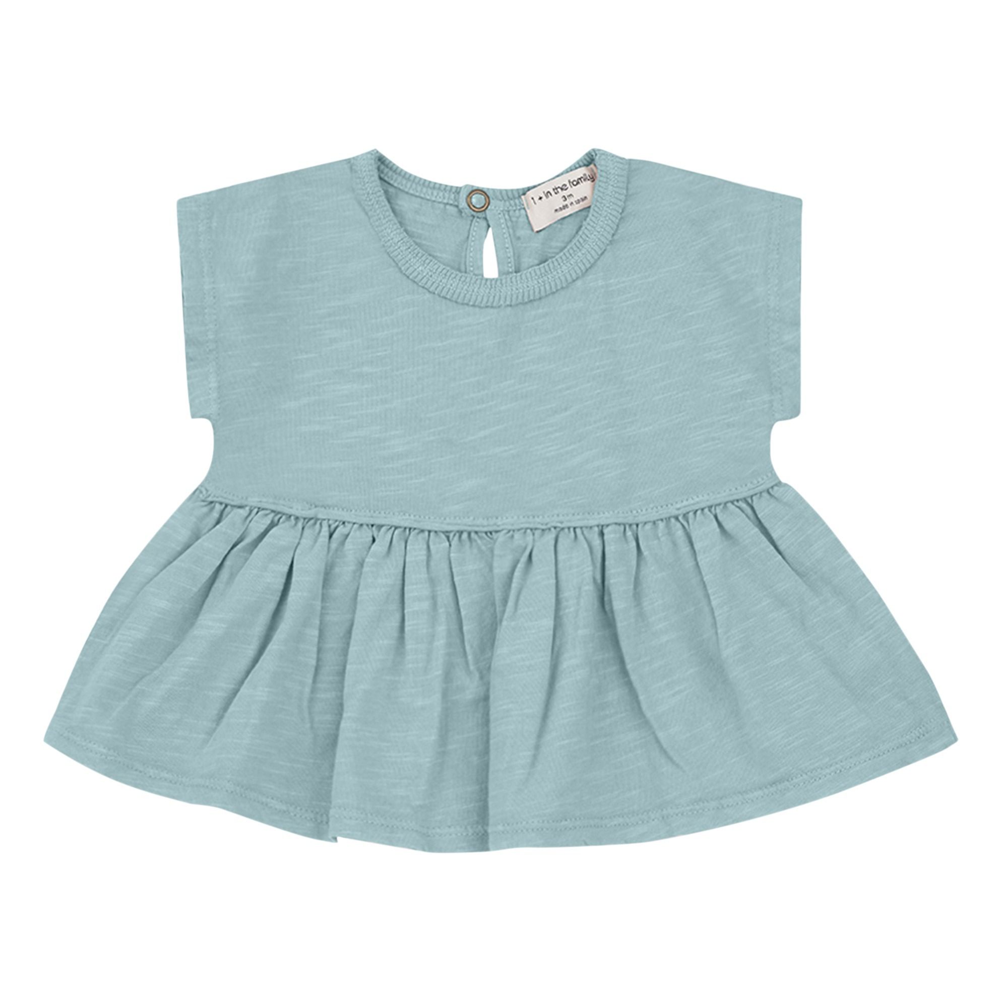 1+ in the family - T-shirt Ponza - Fille - Bleu Vert