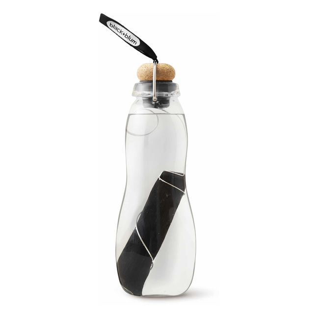 Glass Filtered Water Bottle Black