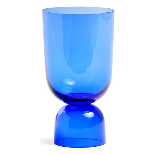 Bottoms Up Glass Vase Blue