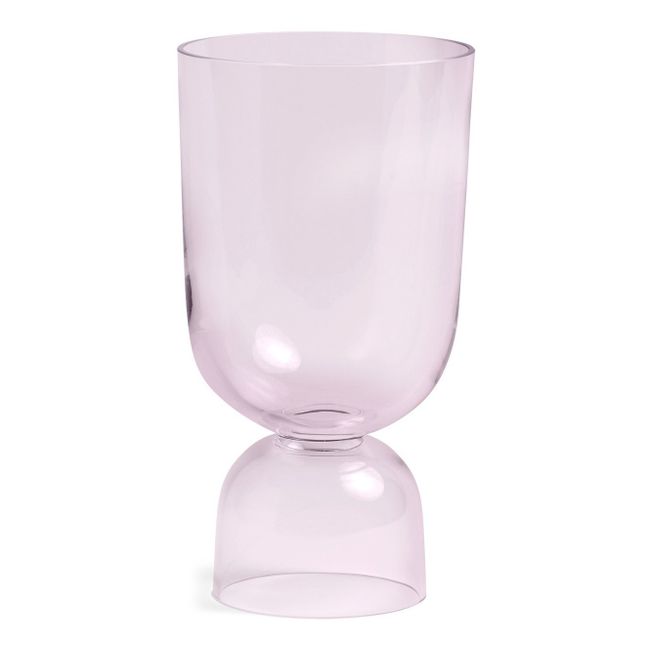 Vase Bottoms Up en verre | Rose pâle