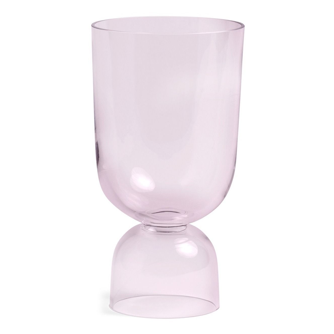Hay - Vase Bottoms Up en verre - Rose pâle