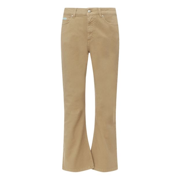 flared jeans beige