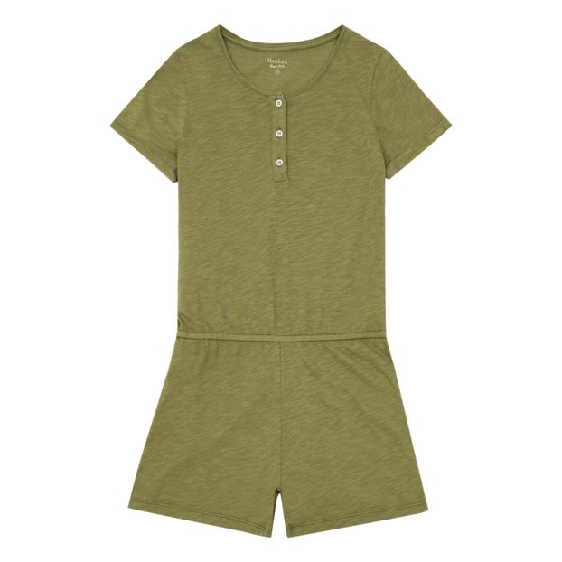 olive green playsuit