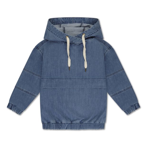 denim pullover hoodie