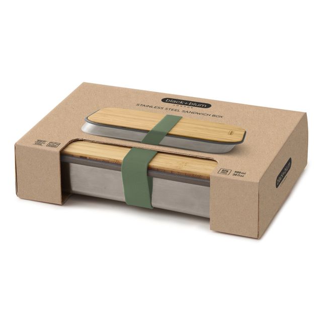 Stainless Steel Sandwich Box | Olive green