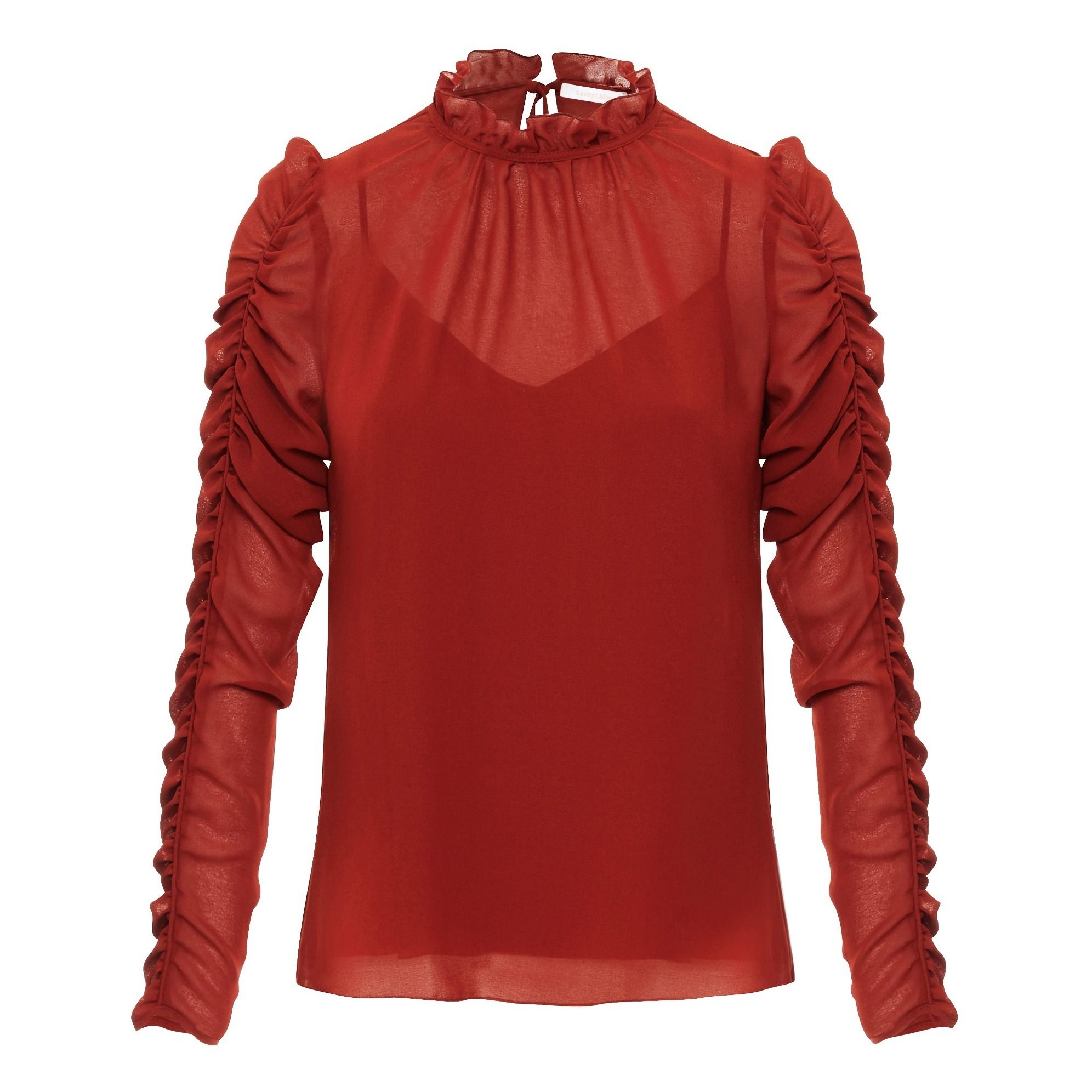 See by Chloé - Blouse Fronces - Femme - Rouge