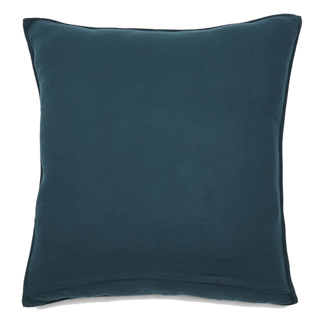 Dili Cotton Voile Pillowcase | Prussian Blue