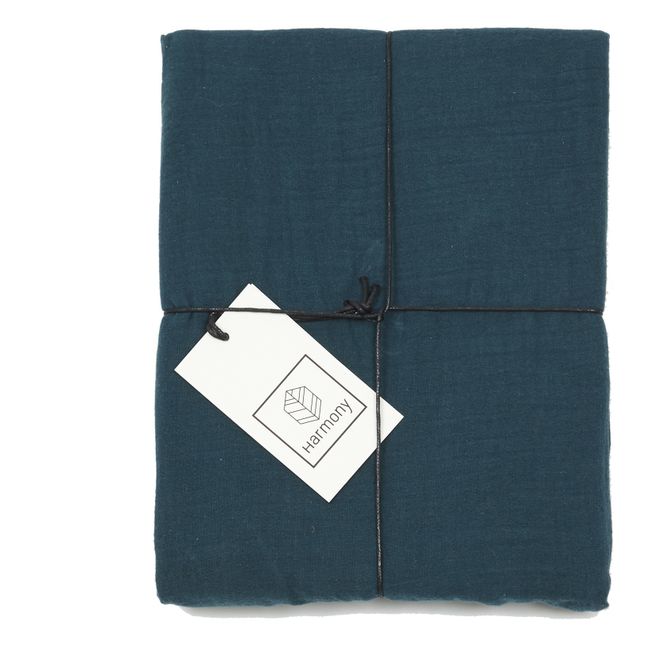 Dili Cotton Voile Pillowcase | Prussian Blue