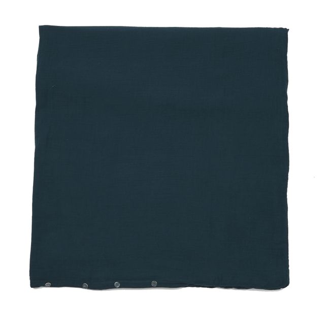 Dili Cotton Voile Duvet Cover | Prussian Blue