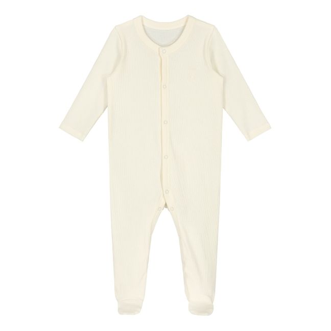 Pigiama con piedi in Cotone Bio | Bianco
