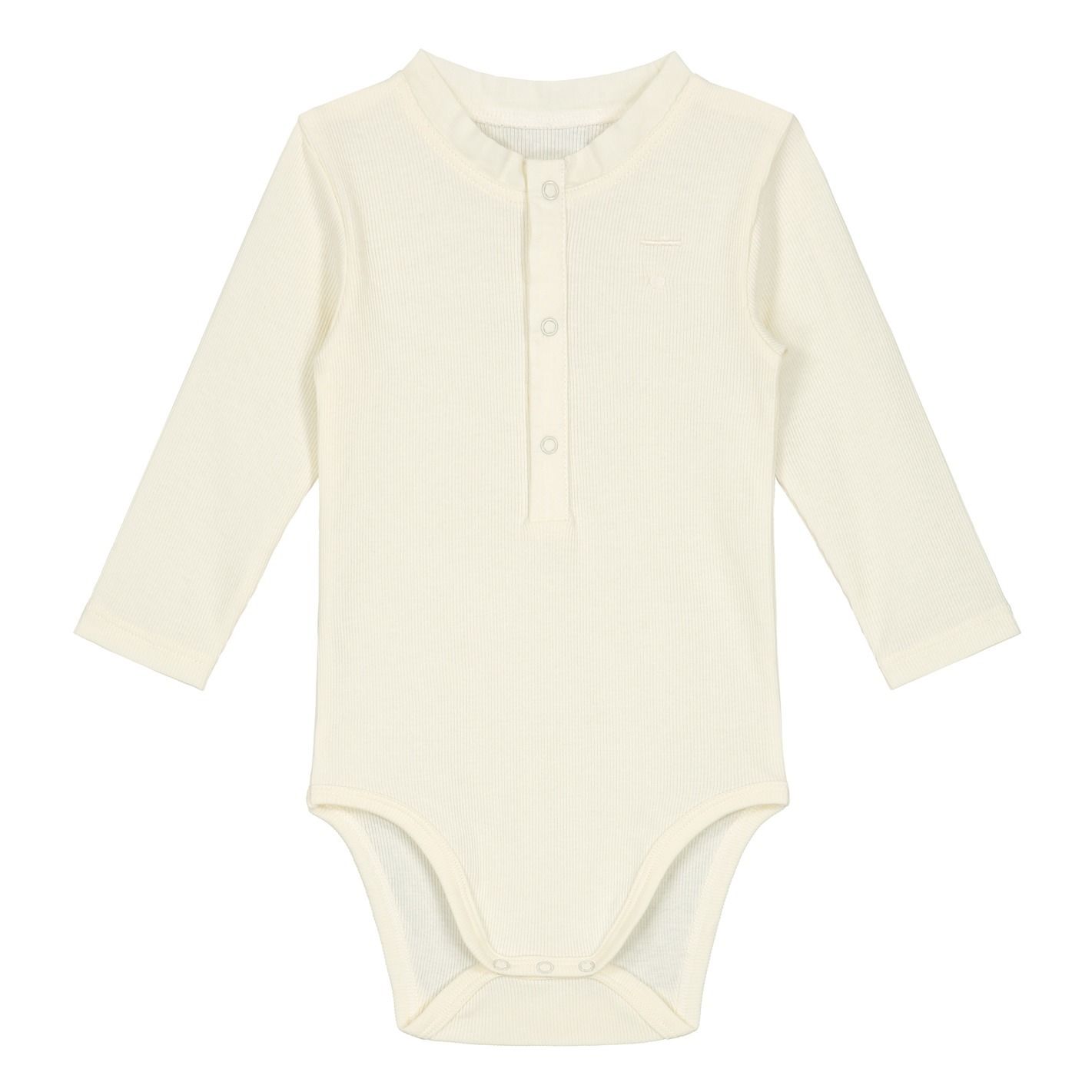 Gray Label - Body Basique Henley Coton Bio - Fille - Blanc cassé