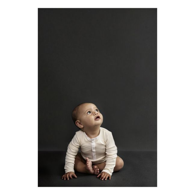 Body Basique Henley Coton Bio | Blanc cassé