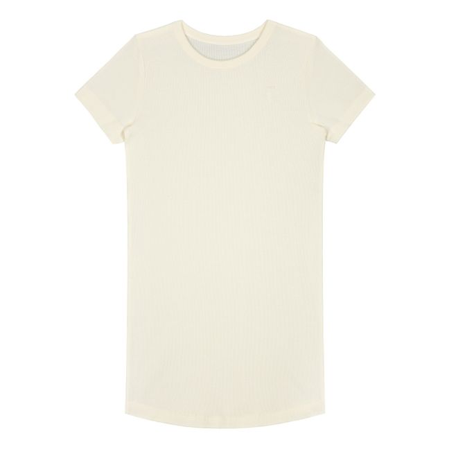 T-Shirt Pyjama aus Bio-Baumwolle | Grauweiß