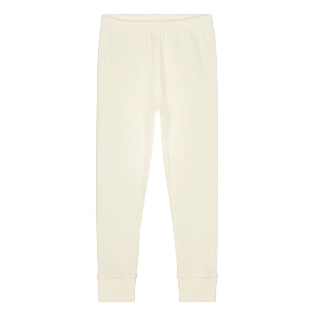 Pantaloni Pigiama in Cotone Bio  Bianco