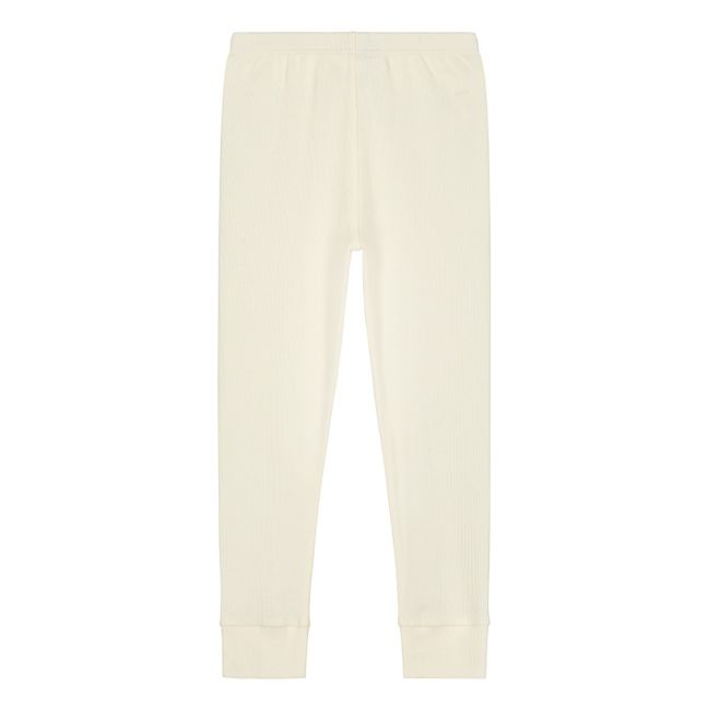 Pantaloni Pigiama in Cotone Bio  Bianco