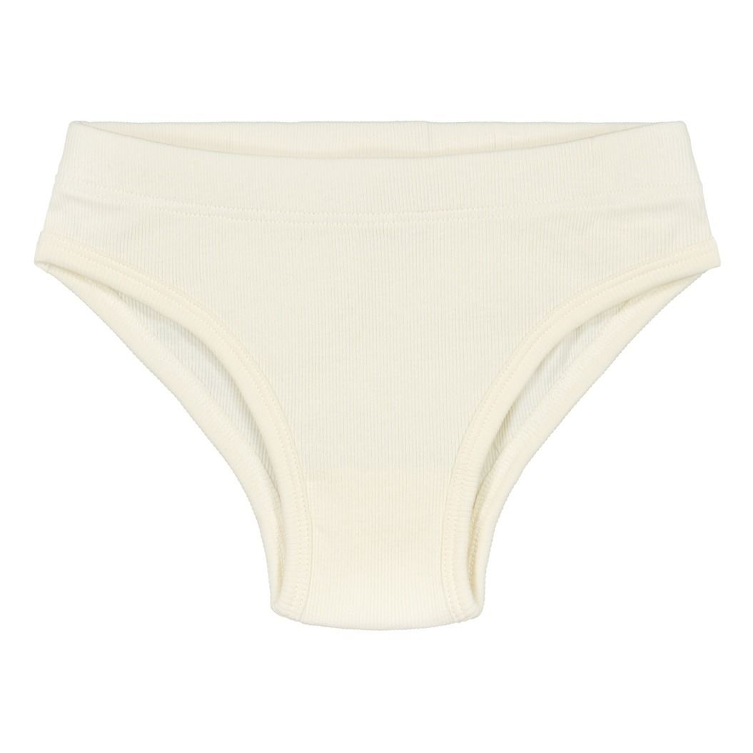 Gray Label - Lot de 2 Culottes Coton Bio - Fille - Blanc cassé
