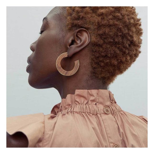 Wood Earrings | Bois foncé