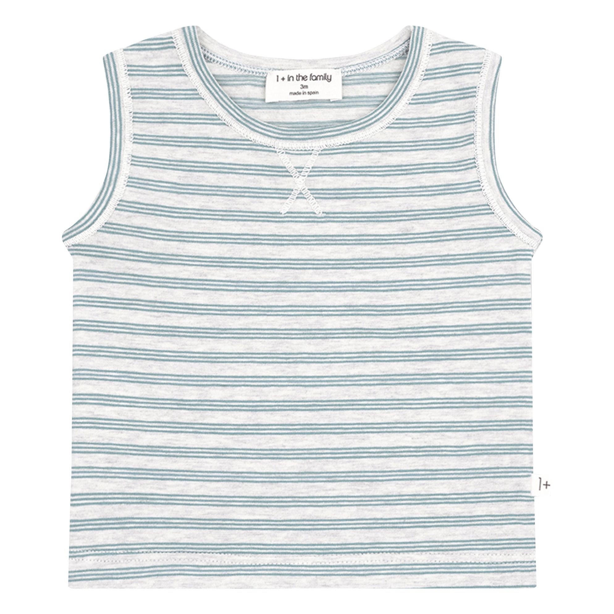 1+ in the family - Débardeur Avignon - Garçon - Bleu Vert