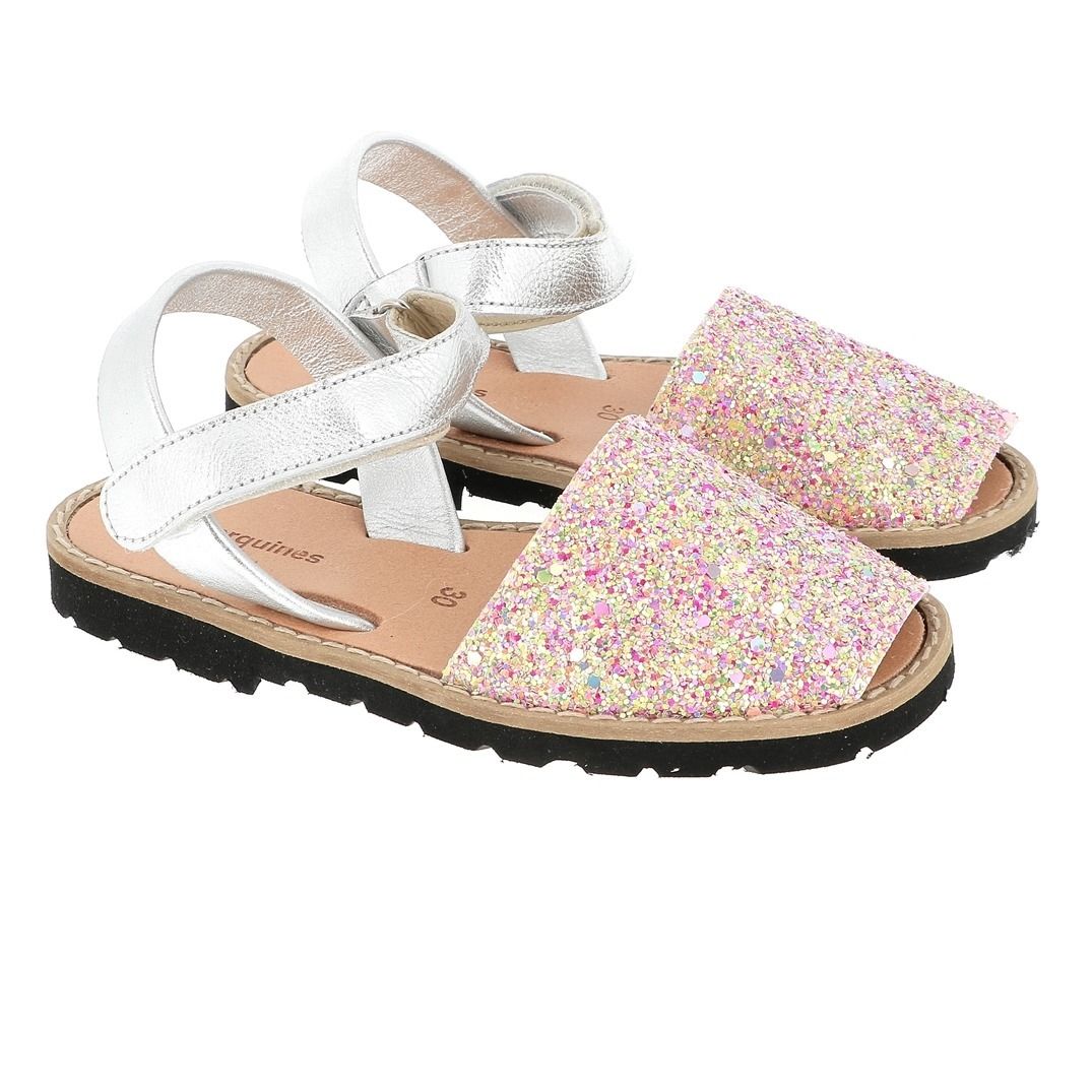 Avarca Glitter Velcro Sandals Pink- Product image n°2