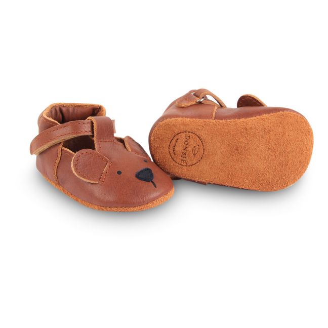 Spark Leather Slippers Camel
