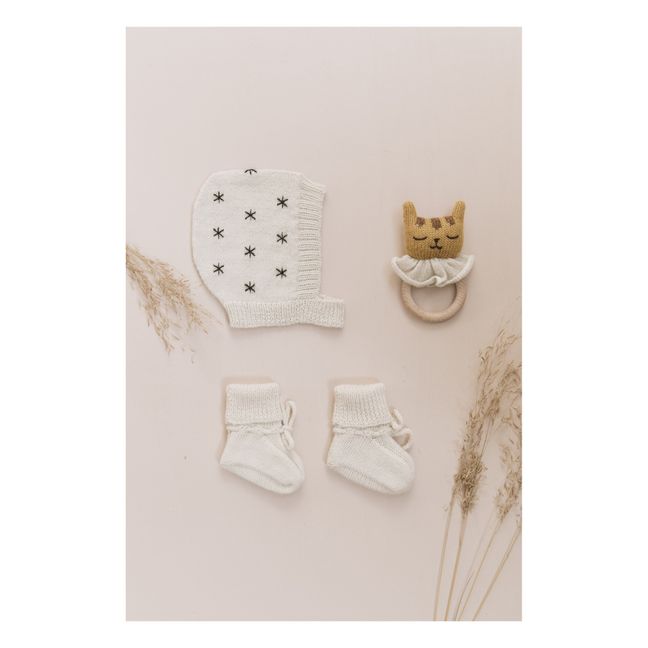 Hochet en bois Tigre | Jaune