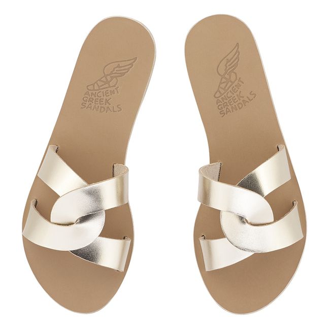 Desmos Leather Sandals - Women's Collection  | Gold